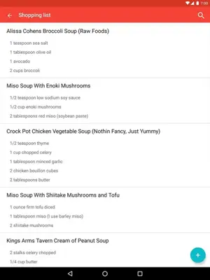 Soup Recipes android App screenshot 0