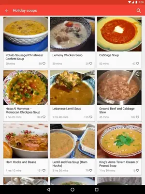 Soup Recipes android App screenshot 1